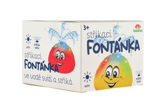 Hračka do vody Fontánka stříkací se světlem v červené barvě
