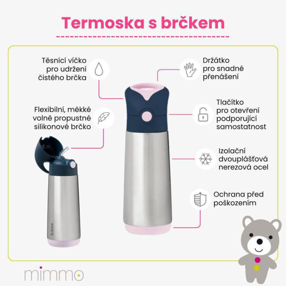 Termoska na pití s brčkem 500 ml B.box