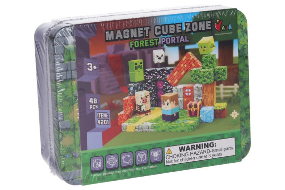 Stavebnice Magnet Cube Zone Forest Portal 48 dílků