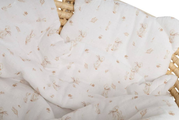 Mušelínová sada bílá Goose Teddy 30 x 35 cm, 70 x 100 cm 2D Husičky Baby Nellys