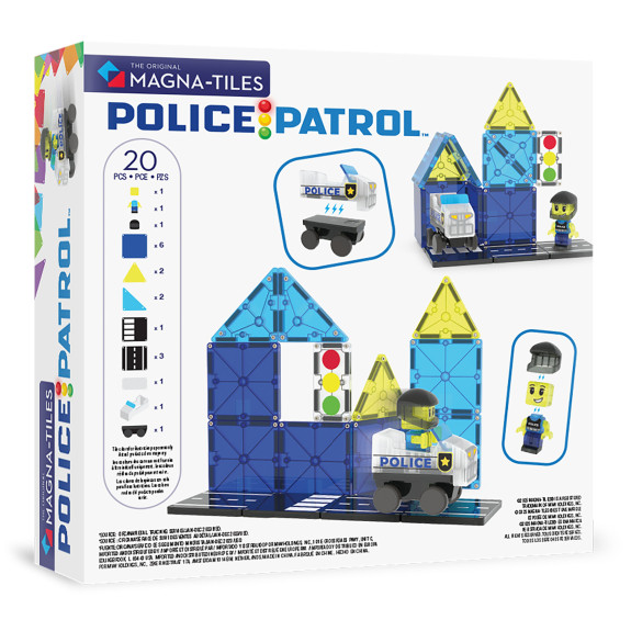 Magnetická stavebnice Police Patrol 20 dílů Magna Tiles
