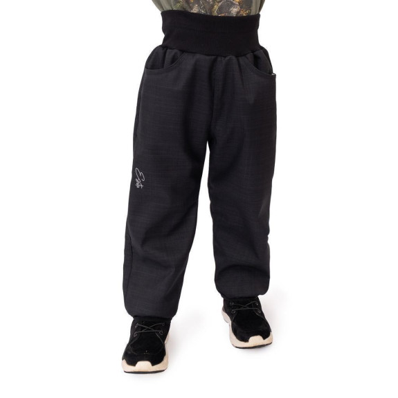 Dětské softshellové kalhoty s beránkem Lamb Black Esito