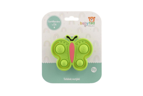 Točáček motýlek babyted silikon/plast 9 x 5,5 cm