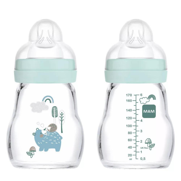 Dětská skleněná láhev 170 ml Feel Good MAM 0+