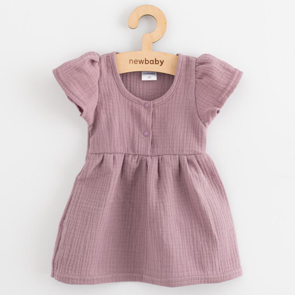 Kojenecké mušelínové šaty New Baby lavender