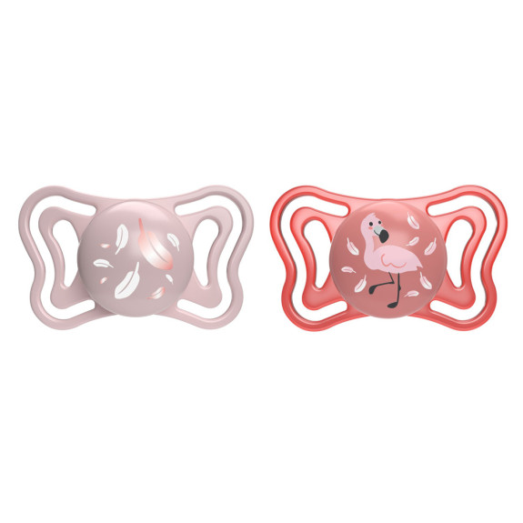 Šidítko Physio Light silikonové růžové 6 - 16 m, 2 ks Chicco