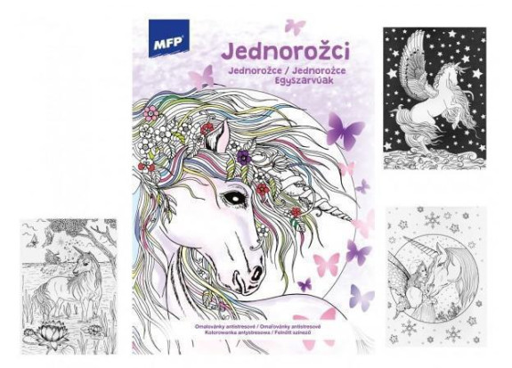 Omalovánky antistresové Jednorožci