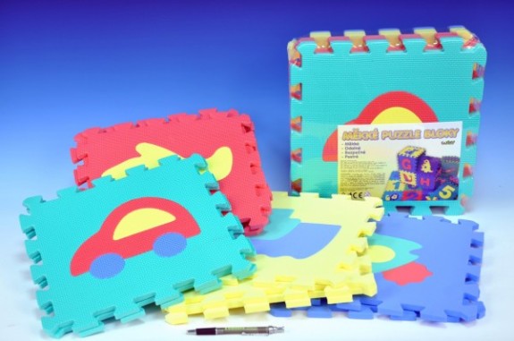Pěnové puzzle podložka 30cm - auta