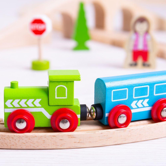 Dřevěná vláčkodráha osmička Bigjigs Rail
