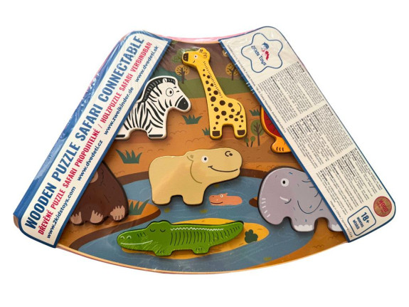 Dřevěné puzzle Safari propojitelné 2Kids Toys