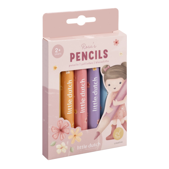 Pastelky 6 ks Rosa Little Dutch