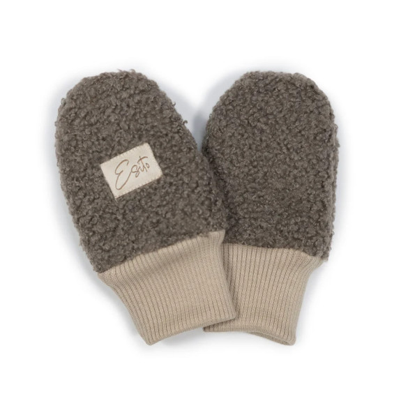 Zimní bezpalcové rukavice Teddy fleece double Brown