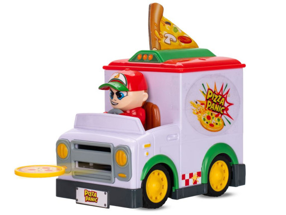 Pizza Panic! R/C dodávka vystřelující pizzu 13cm 2,4GHz plná funkce se zvukem