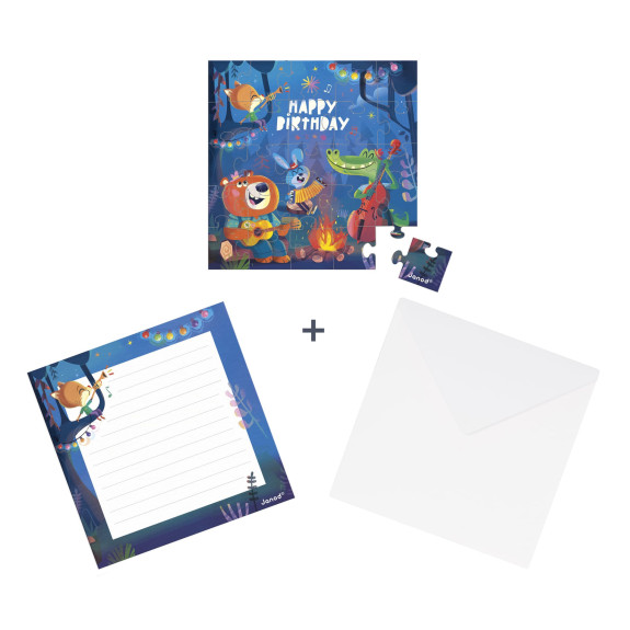 Blahopřání k narozeninám s puzzle Janod