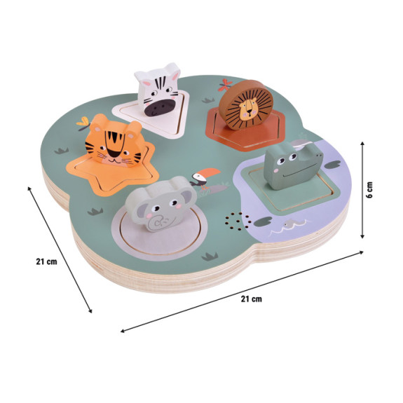 3D puzzle se zvuky zvířat Safari small foot