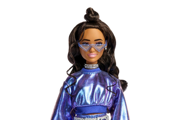 Barbie Deluxe modelka - Modré šaty