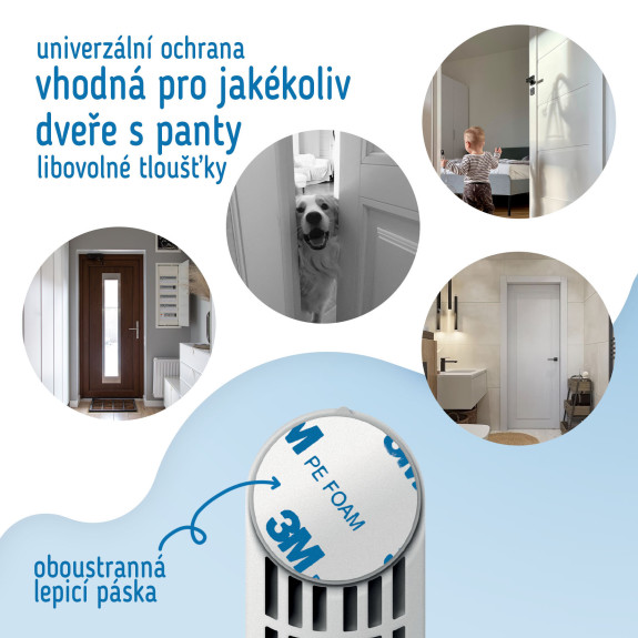 Dětská otočná zarážka do dveří s nastavením polohy 2 ks Sipo