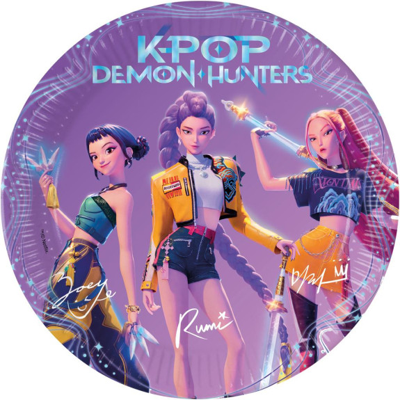 Talíře papírové EKO "K-Pop: Lovkyně démonů" 23 cm 8 ks