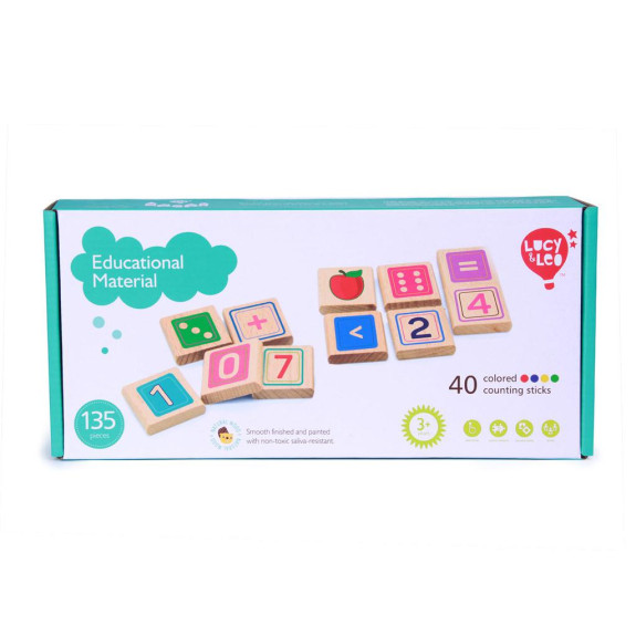 Lucy & Leo Učíme se počítat - dřevěný edukativní set