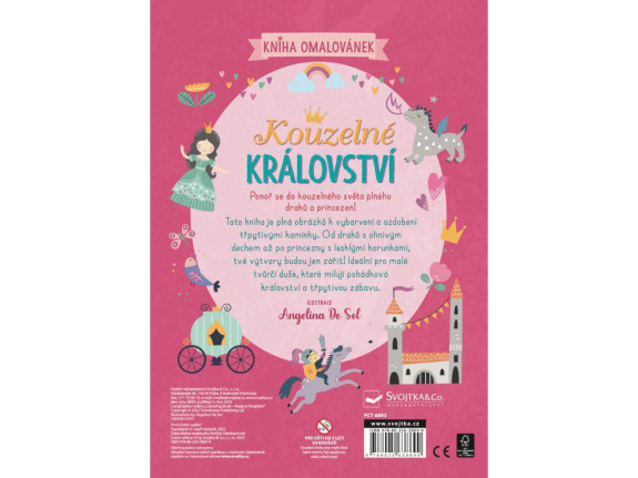 Kouzelné království - 1400 diamantů k nalepení, omalovánky