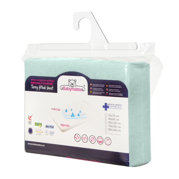 Nepromokavé prostěradlo froté 60x120 cm Babymatex