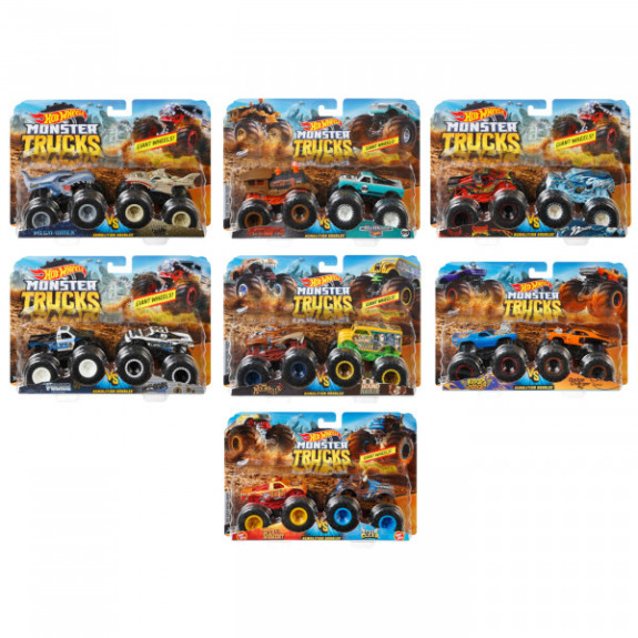 Hot Wheels Monster trucks demoliční duo FYJ64