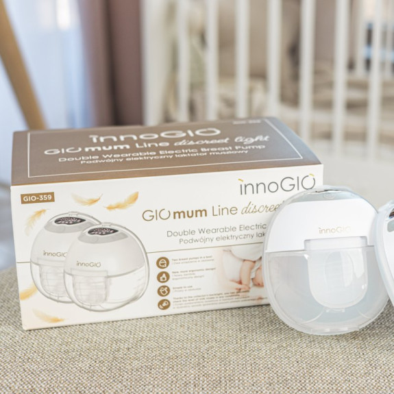 Přenosná elektrická odsávačka mateřského mléka GIOmum Line Discreet Light Double innoGIO