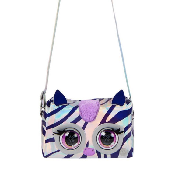 Purse Pets Metalická interaktivní kabelka Zebra