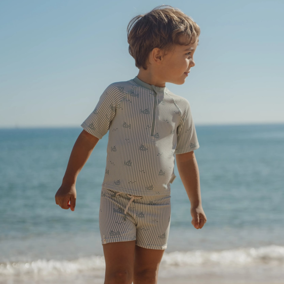 Plavky krátký rukáv 2-dílné Ocean Adventure Little Dutch