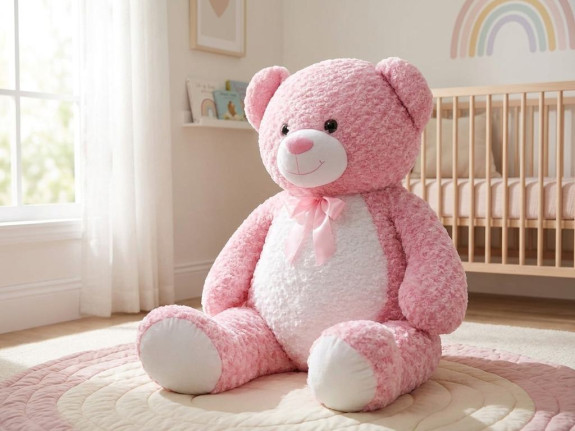 Medvěd plyšový 135 cm s mašlí 0 m+ Plush Friends