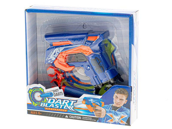 Pistole 11 cm na natažení s pěnovými náboji 2 ks
