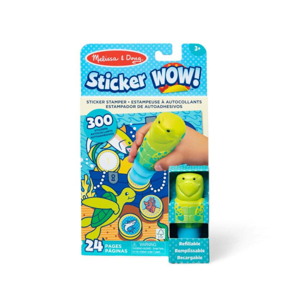Sticker WOW! Obrázková knížka s razítkovačem - Želva