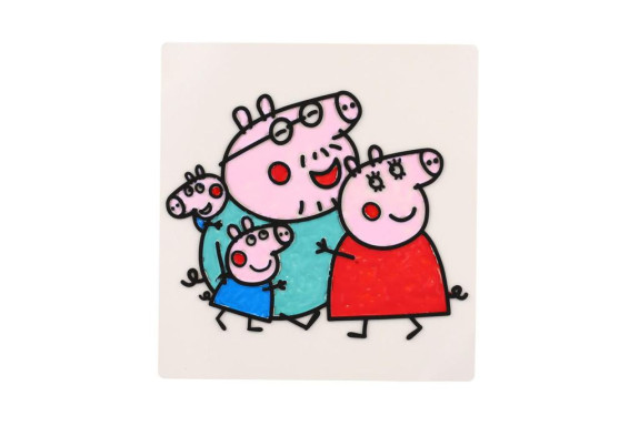 Okenní samolepky a omalovánky Peppa Pig s barvami