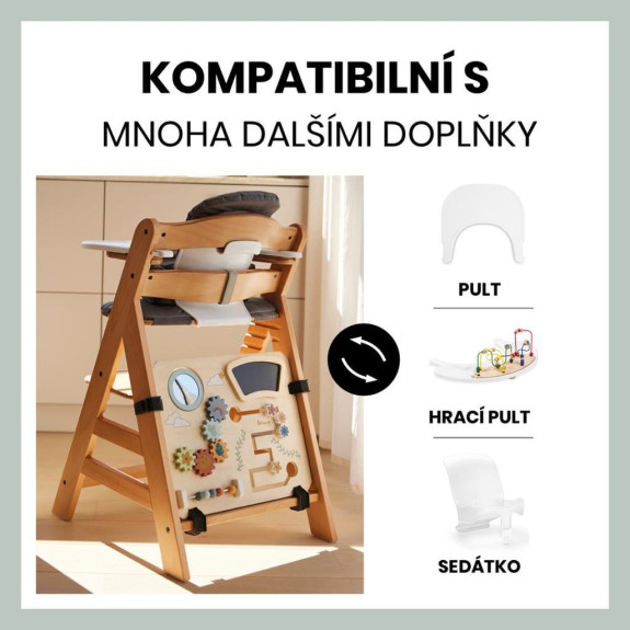 Aktivity centrum Play board na dřevěné židličky Alpha+/Beta+/Arketa Hauck