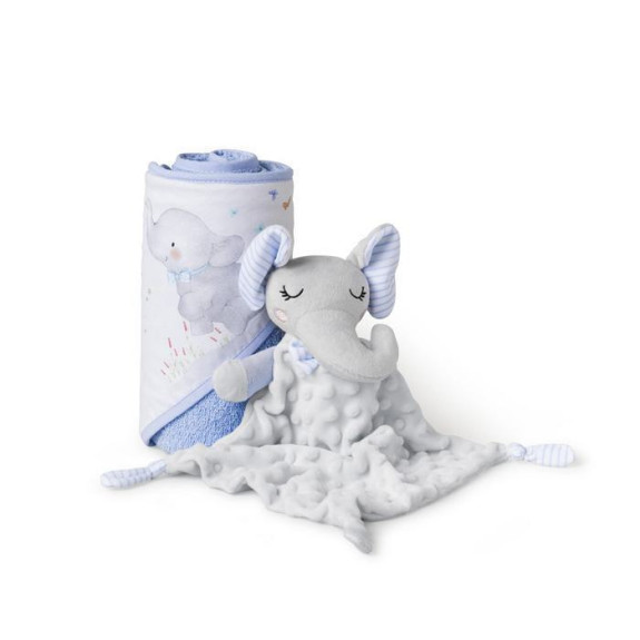 Set froté osuška 100 x 100 cm Interbaby Sloník + přítulka