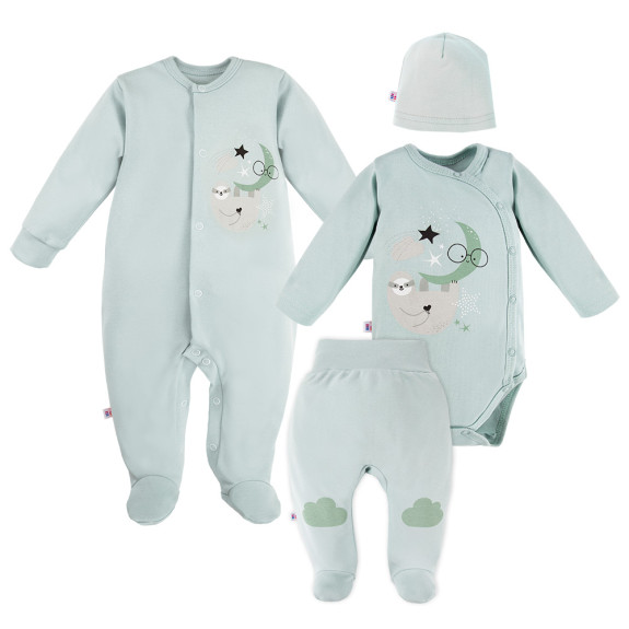 Kojenecký set do porodnice Mellow 4dílný mint Eevi