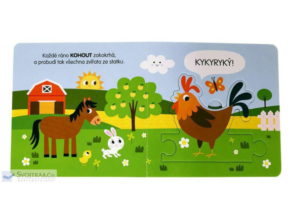 Zvířátka na statku Knížka s puzzle