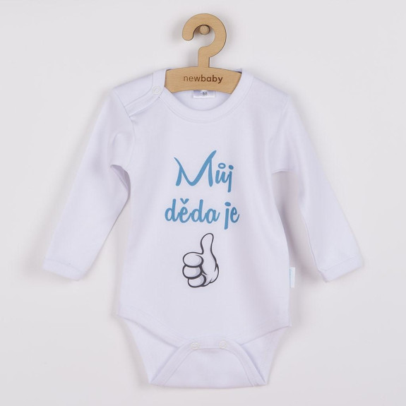 Body s potiskem New Baby Můj děda je jednička - dárkové balení