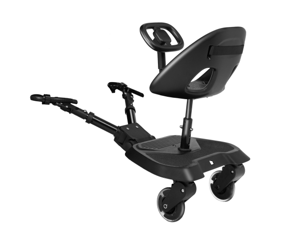 Stupátko ke kočárku se sedátkem Ally XL Black