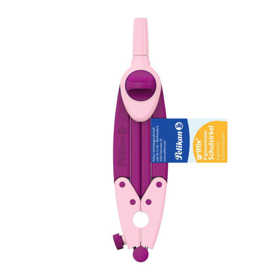 Kružítko Griffix růžové, ergonomické Pelikan