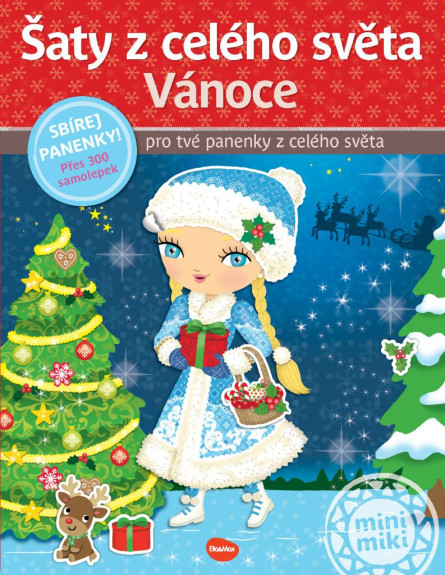 Šaty z celého světa Vánoce Kniha samolepek