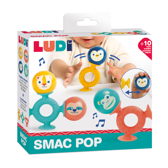 Chrastítka s přísavkou Smac Pop Ludi