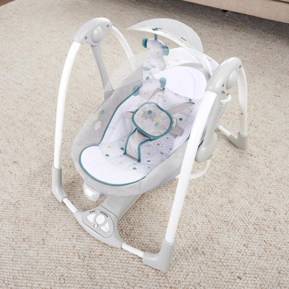 Houpačka konvertibilní vibrující s melodií Nash 2 v 1, 0 m+ do 9 kg Ingenuity