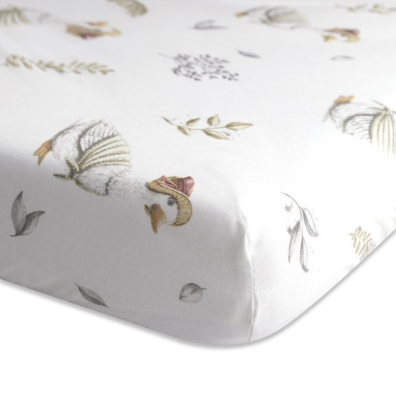 Bavlněné prostěradlo s gumou a potiskem 70 x 140 cm Babymatex