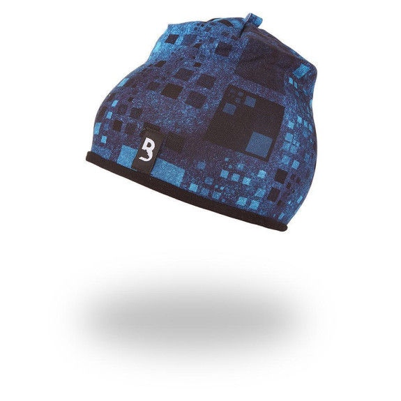 Čepice podšitá Outlast® Denim čtverce/černá