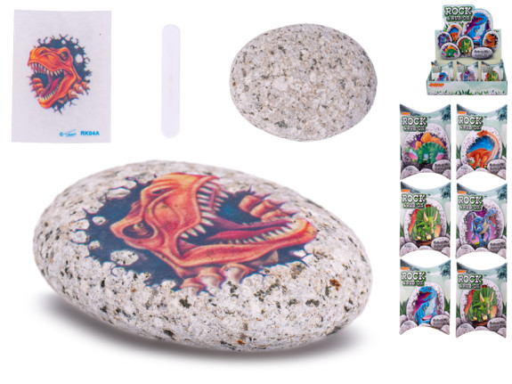 Kamínek se samolepkou dinosaura 
