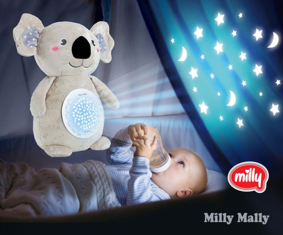 Plyšový usínáček koala s projektorem Milly Mally