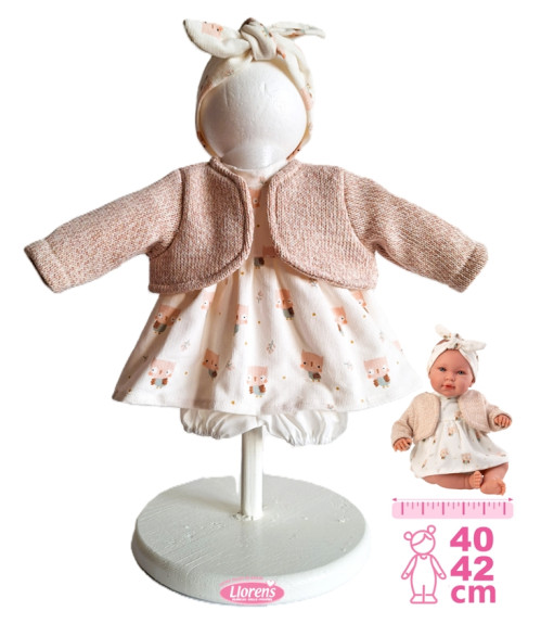 Obleček pro panenku miminko New Born velikosti 40-42 cm s doplňky Llorens