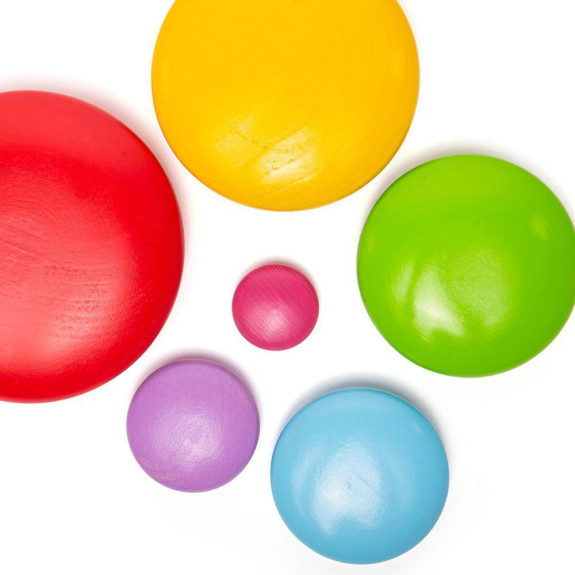 Baby Balanční hra usazování barevných oblázků Bigjigs