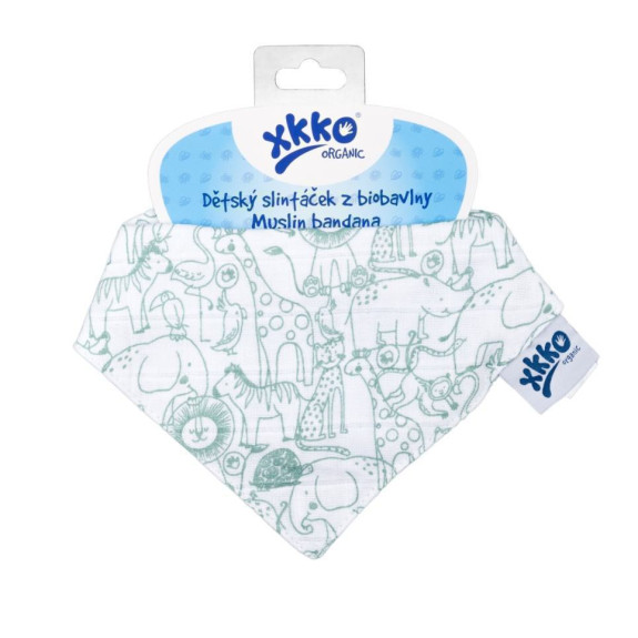 Dětský slintáček Organic Staré časy Kikko Safari W